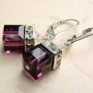 Drop Amethyst Earrings NWOT